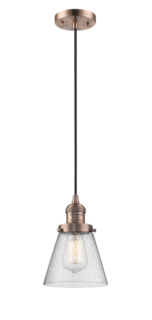 Innovations - 201C-AC-G64-LED - LED Mini Pendant - Franklin Restoration - Antique Copper