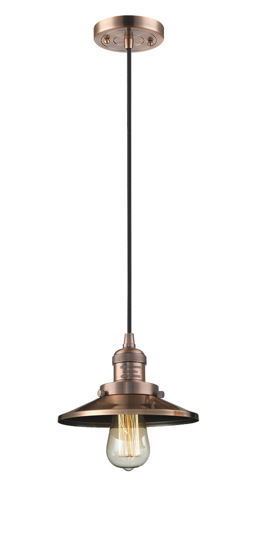Innovations - 201C-AC-M3-LED - LED Mini Pendant - Franklin Restoration - Antique Copper