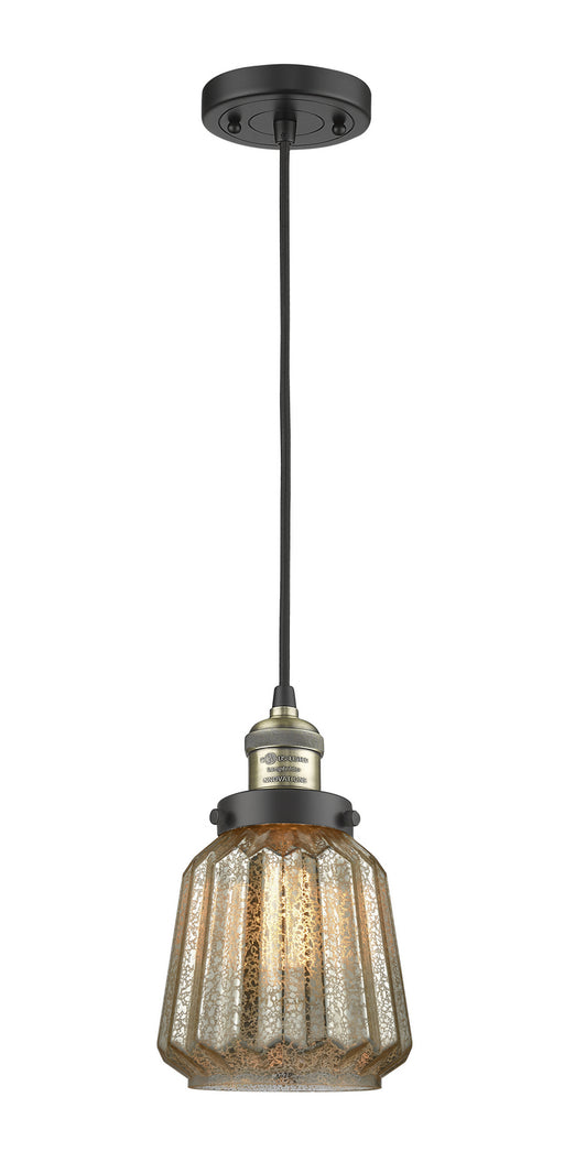 Innovations - 201C-BAB-G146 - One Light Mini Pendant - Franklin Restoration - Black Antique Brass
