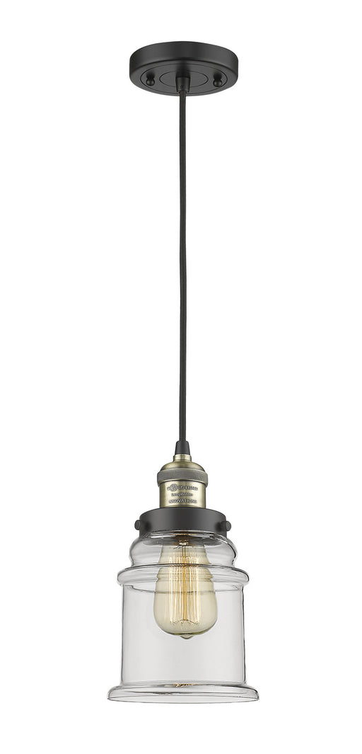 Innovations - 201C-BAB-G182 - One Light Mini Pendant - Franklin Restoration - Black Antique Brass