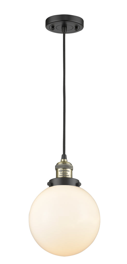 Innovations - 201C-BAB-G201-8-LED - LED Mini Pendant - Franklin Restoration - Black Antique Brass