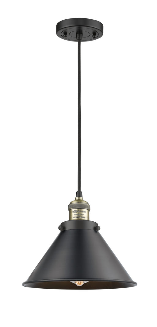 Innovations - 201C-BAB-M10-BK-LED - LED Mini Pendant - Franklin Restoration - Black Antique Brass
