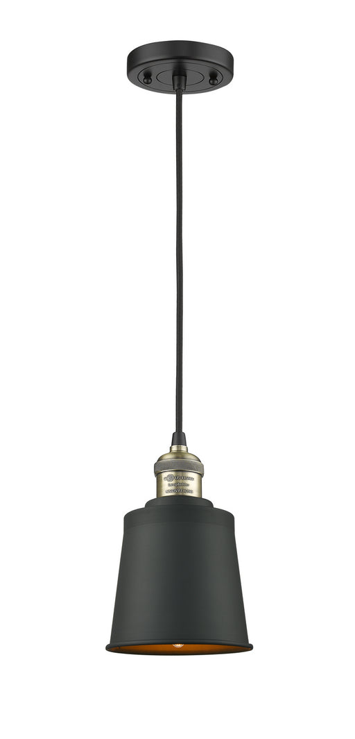 Innovations - 201C-BAB-M9-BK-LED - LED Mini Pendant - Franklin Restoration - Black Antique Brass