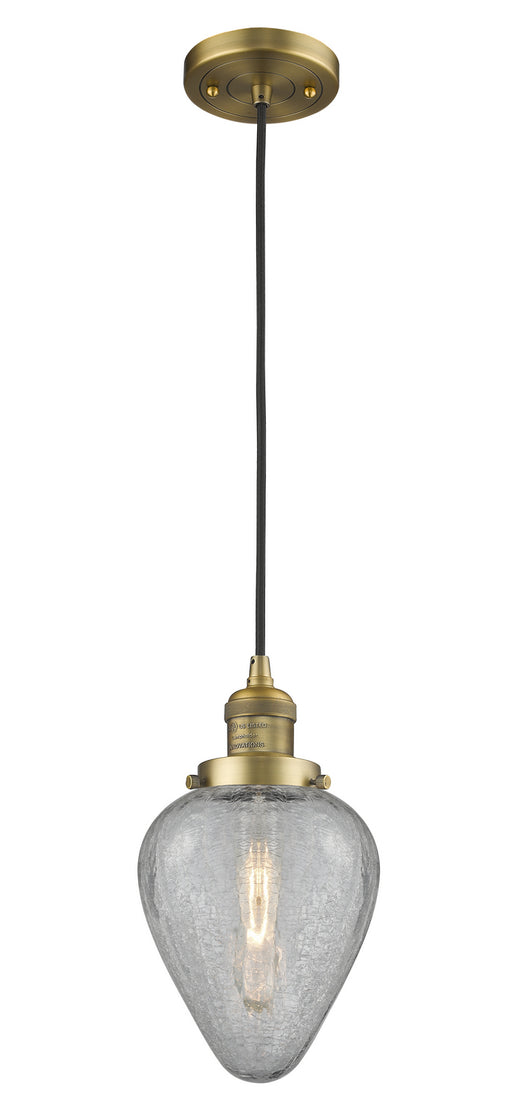 Innovations - 201C-BB-G165-LED - LED Mini Pendant - Franklin Restoration - Brushed Brass