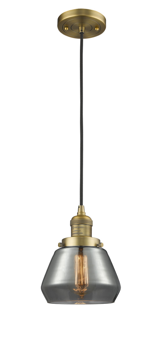 Innovations - 201C-BB-G173-LED - LED Mini Pendant - Franklin Restoration - Brushed Brass