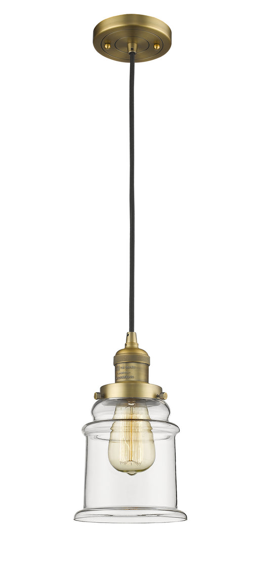 Innovations - 201C-BB-G182-LED - LED Mini Pendant - Franklin Restoration - Brushed Brass