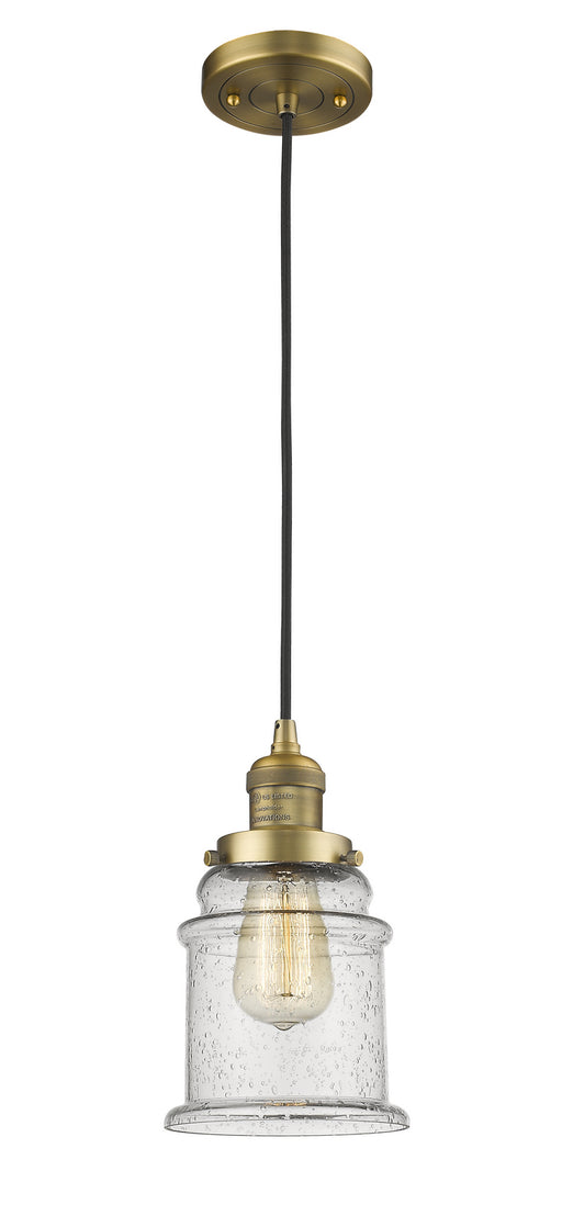 Innovations - 201C-BB-G184-LED - LED Mini Pendant - Franklin Restoration - Brushed Brass