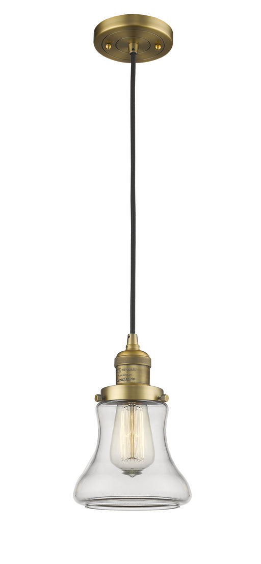 Innovations - 201C-BB-G192-LED - LED Mini Pendant - Franklin Restoration - Brushed Brass
