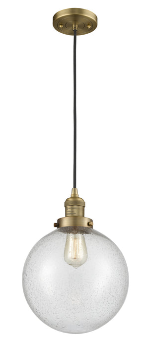 Innovations - 201C-BB-G204-10-LED - LED Mini Pendant - Franklin Restoration - Brushed Brass