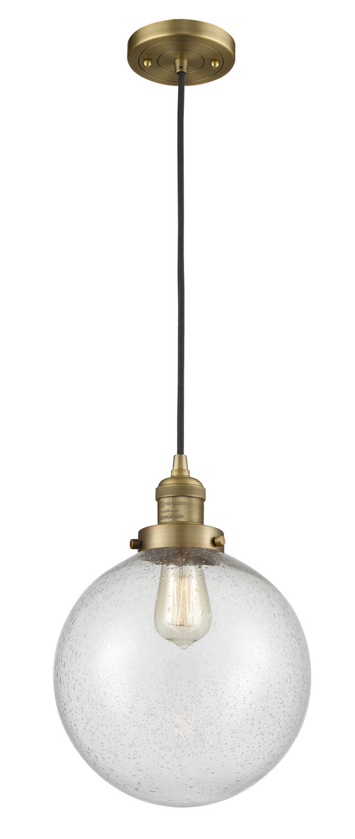 Innovations - 201C-BB-G204-10-LED - LED Mini Pendant - Franklin Restoration - Brushed Brass
