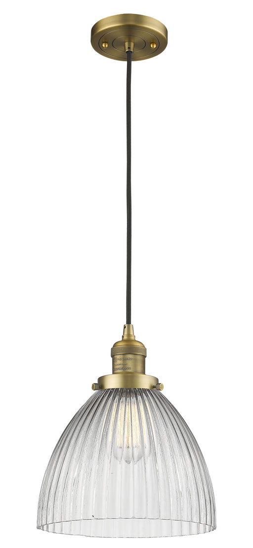 Innovations - 201C-BB-G222 - One Light Mini Pendant - Franklin Restoration - Brushed Brass