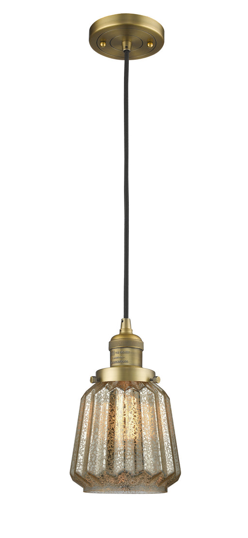 Innovations - 201C-BB-G146-LED - LED Mini Pendant - Franklin Restoration - Brushed Brass