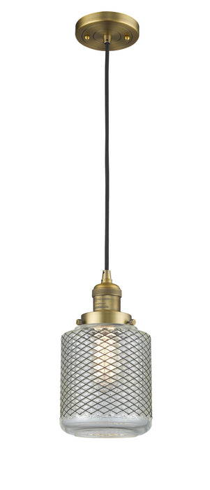 Innovations - 201C-BB-G262-LED - LED Mini Pendant - Franklin Restoration - Brushed Brass