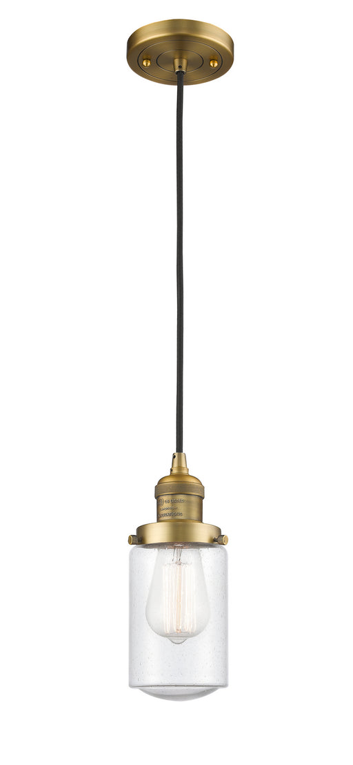 Innovations - 201C-BB-G314-LED - LED Mini Pendant - Franklin Restoration - Brushed Brass