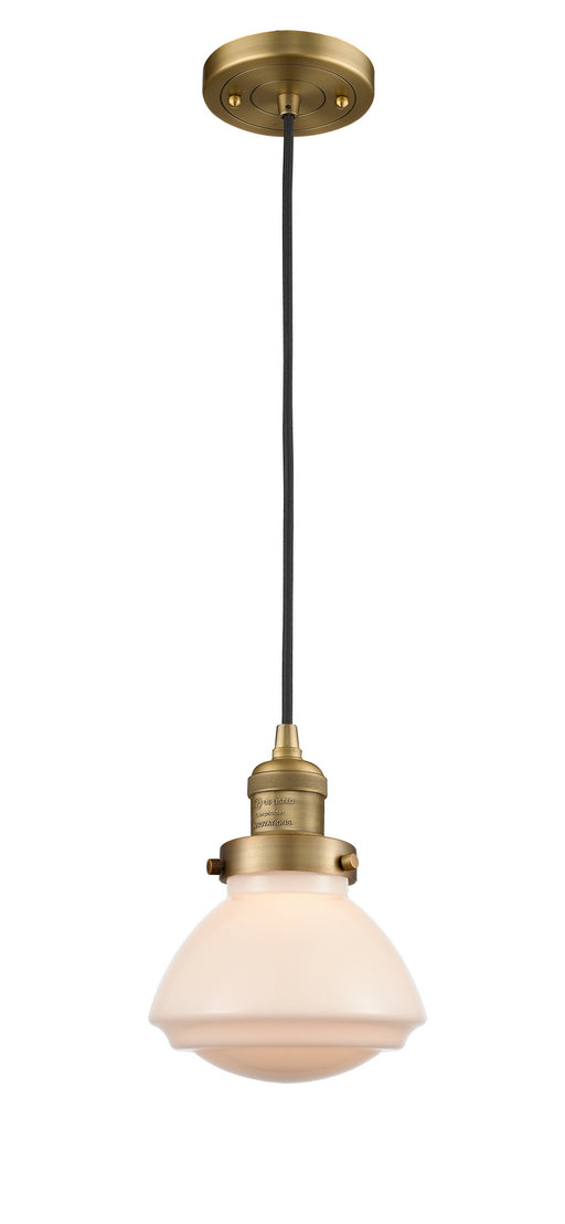 Innovations - 201C-BB-G321 - One Light Mini Pendant - Franklin Restoration - Brushed Brass