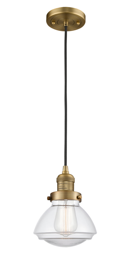 Innovations - 201C-BB-G322 - One Light Mini Pendant - Franklin Restoration - Brushed Brass