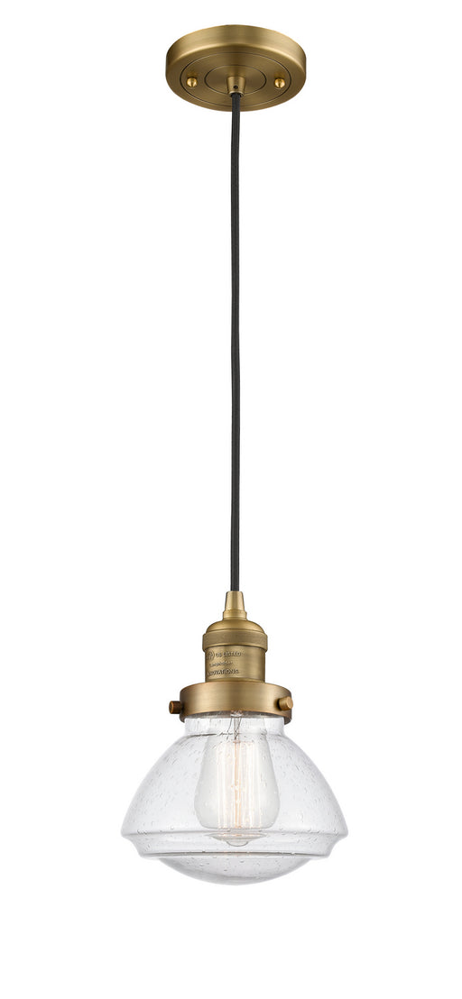 Innovations - 201C-BB-G324-LED - LED Mini Pendant - Franklin Restoration - Brushed Brass
