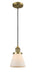 Innovations - 201C-BB-G61-LED - LED Mini Pendant - Franklin Restoration - Brushed Brass