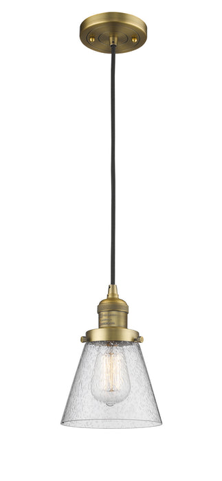 Innovations - 201C-BB-G64-LED - LED Mini Pendant - Franklin Restoration - Brushed Brass