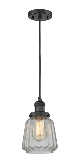 Innovations - 201C-BK-G142-LED - LED Mini Pendant - Franklin Restoration - Matte Black