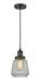 Innovations - 201C-BK-G142-LED - LED Mini Pendant - Franklin Restoration - Matte Black