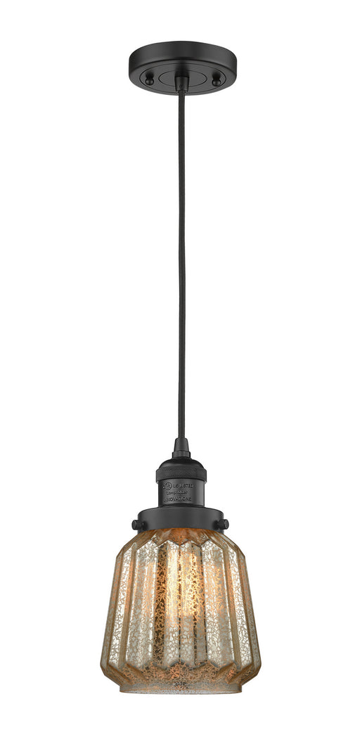 Innovations - 201C-BK-G146-LED - LED Mini Pendant - Franklin Restoration - Matte Black
