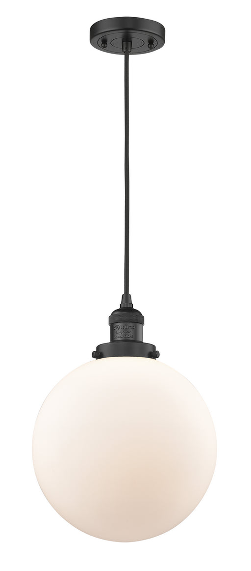 Innovations - 201C-BK-G201-10-LED - LED Mini Pendant - Franklin Restoration - Matte Black