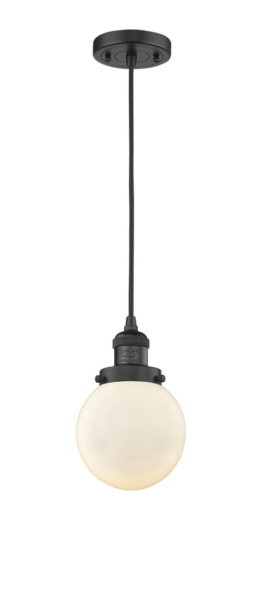 Innovations - 201C-BK-G201-6-LED - LED Mini Pendant - Franklin Restoration - Matte Black