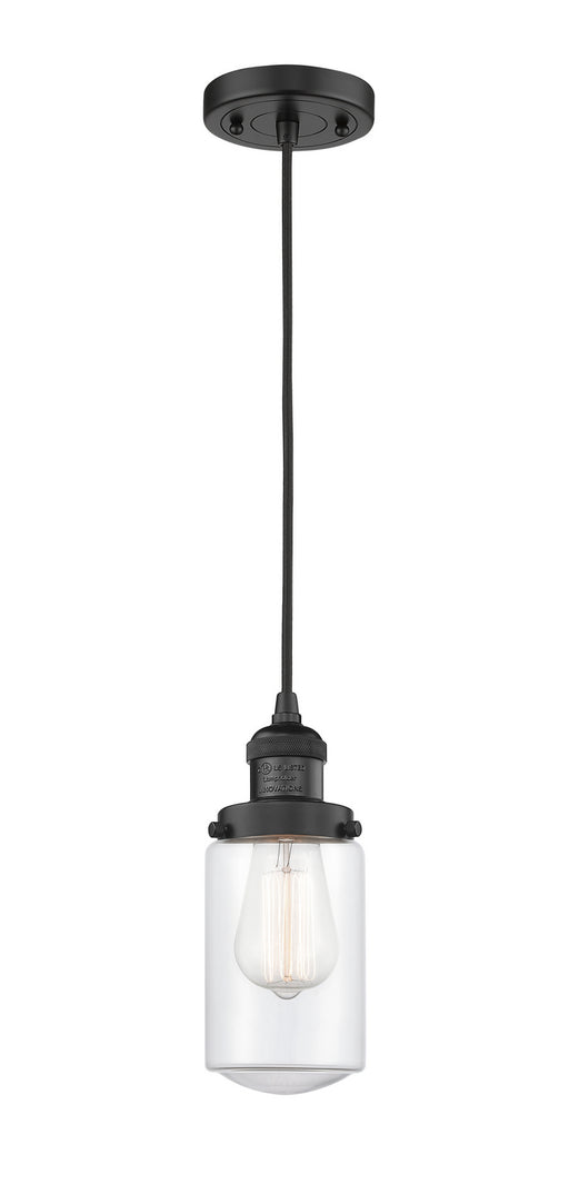 Innovations - 201C-BK-G312 - One Light Mini Pendant - Franklin Restoration - Matte Black