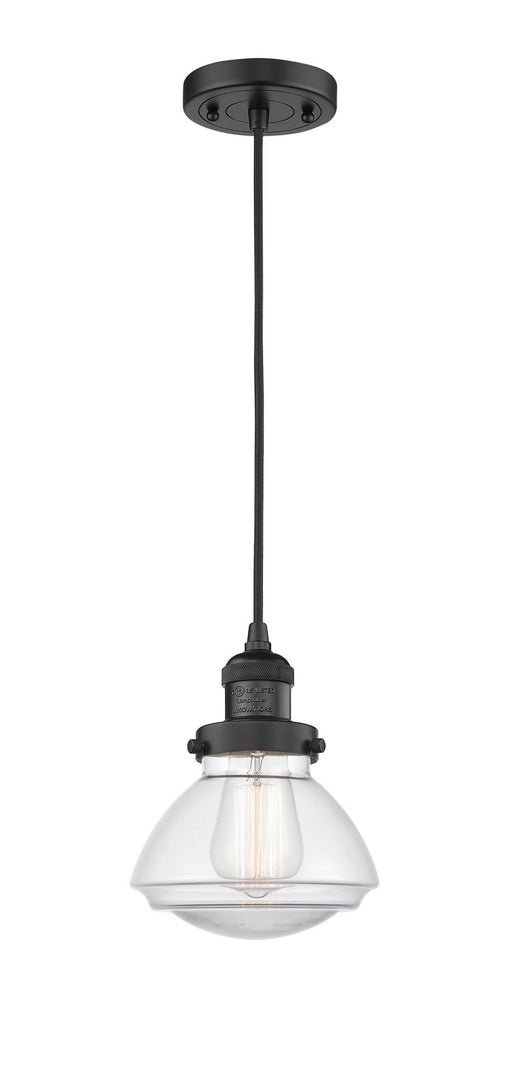 Innovations - 201C-BK-G322 - One Light Mini Pendant - Franklin Restoration - Matte Black