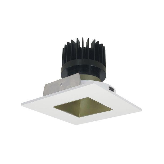 Nora Lighting - NIO-4SNDSQ27XCHMPW/HL - Non-Adjustable Trim - Champagne Haze Reflector / Matte Powder White Flange