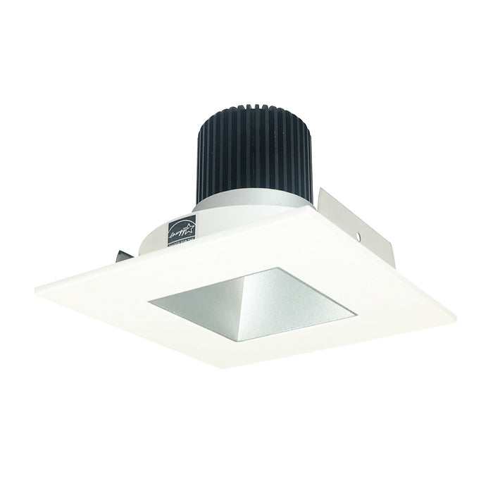 Nora Lighting - NIO-4SNDSQ30XHZMPW/10 - Non-Adjustable Trim - Haze Reflector / Matte Powder White Flange