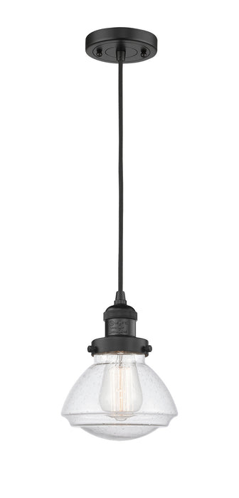 Innovations - 201C-BK-G324 - One Light Mini Pendant - Franklin Restoration - Matte Black
