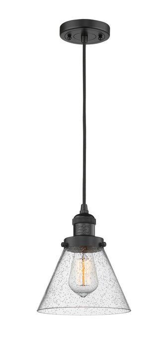 Innovations - 201C-BK-G44-LED - LED Mini Pendant - Franklin Restoration - Matte Black