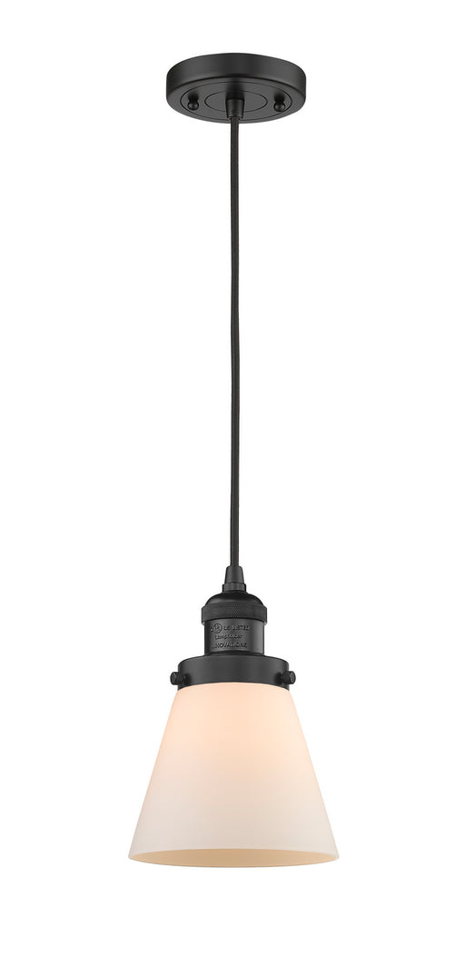 Innovations - 201C-BK-G61 - One Light Mini Pendant - Franklin Restoration - Matte Black
