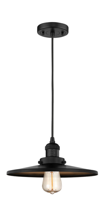 Innovations - 201C-BK-MFR-BK-12-LED - LED Mini Pendant - Franklin Restoration - Matte Black