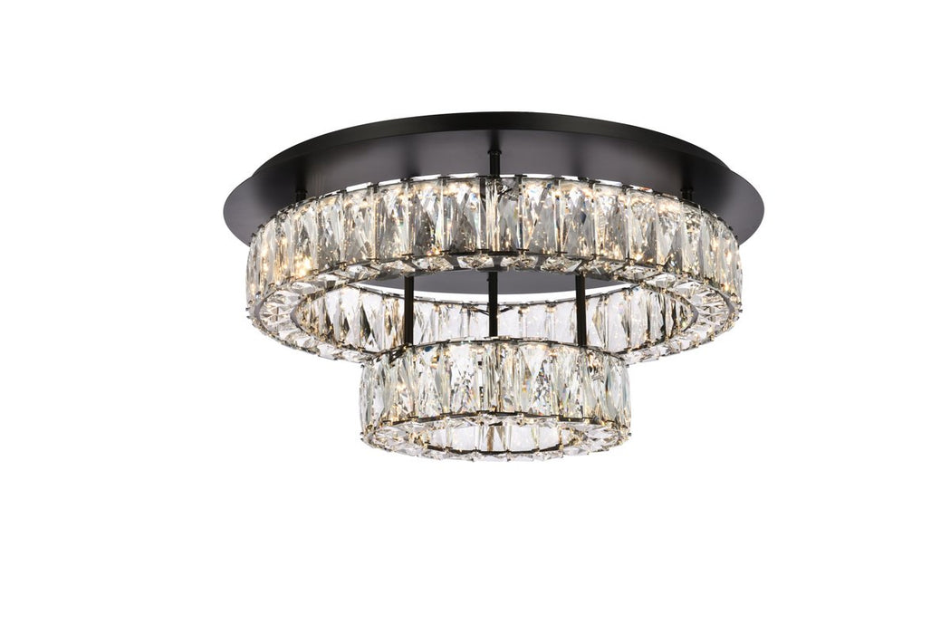 Elegant Lighting - 3503F22L2BK - LED Flush Mount - Monroe - Black