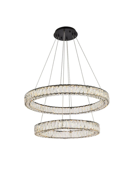 Elegant Lighting - 3503G32BK - LED Chandelier - Monroe - Black