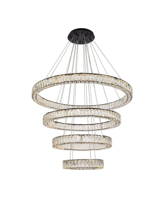 Elegant Lighting - 3503G41BK - LED Chandelier - Monroe - Black