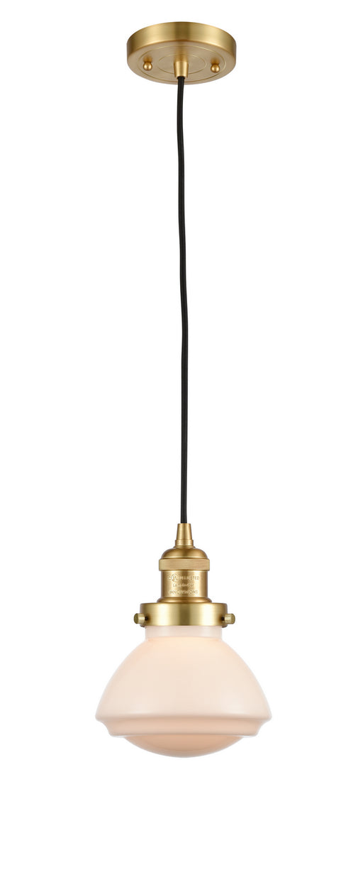 Innovations - 201C-SG-G321-LED - LED Mini Pendant - Franklin Restoration - Satin Gold