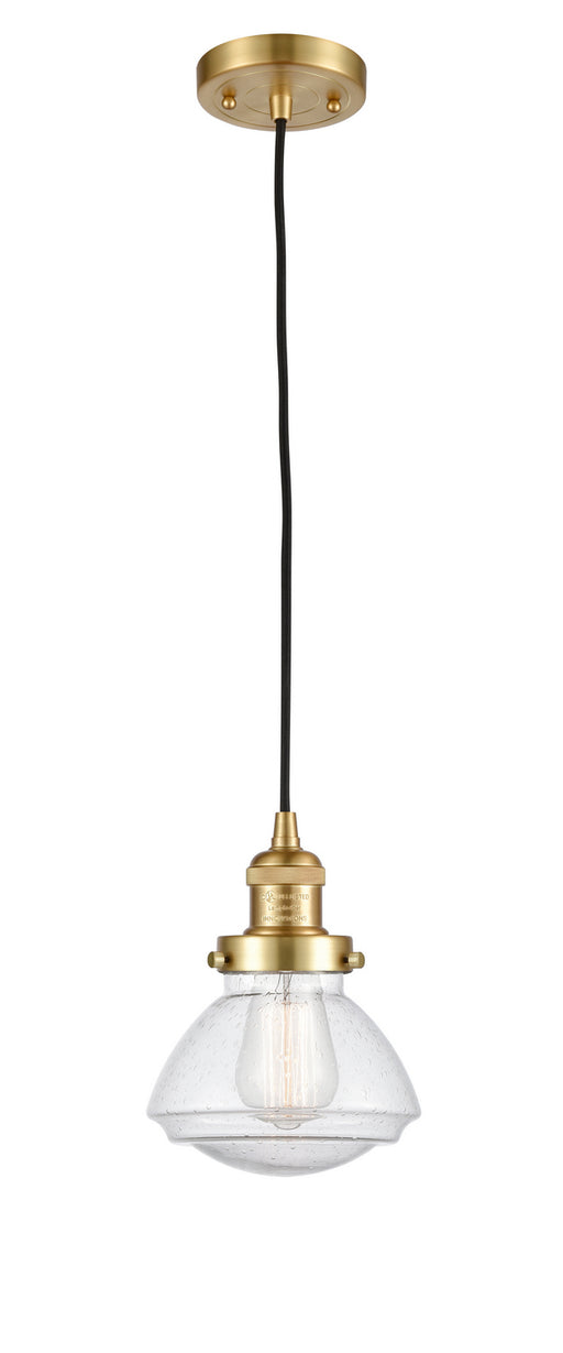Innovations - 201C-SG-G324-LED - LED Mini Pendant - Franklin Restoration - Satin Gold