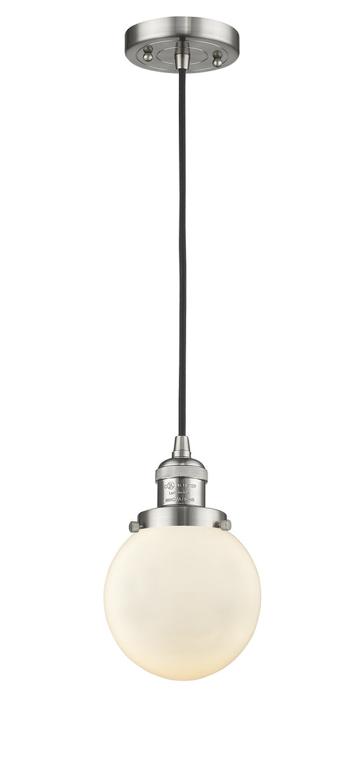 Innovations - 201C-SN-G201-6-LED - LED Mini Pendant - Franklin Restoration - Brushed Satin Nickel