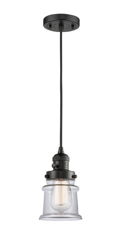 Innovations - 201CSW-BK-G182S - One Light Mini Pendant - Franklin Restoration - Matte Black