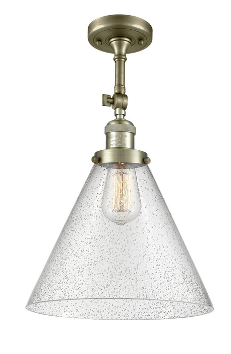 Innovations - 201F-AB-G44-L - One Light Semi-Flush Mount - Franklin Restoration - Antique Brass