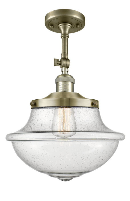 Innovations - 201F-AB-G544 - One Light Semi-Flush Mount - Franklin Restoration - Antique Brass