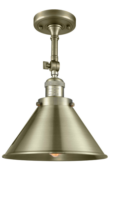 Innovations - 201F-AB-M10-AB - One Light Semi-Flush Mount - Franklin Restoration - Antique Brass