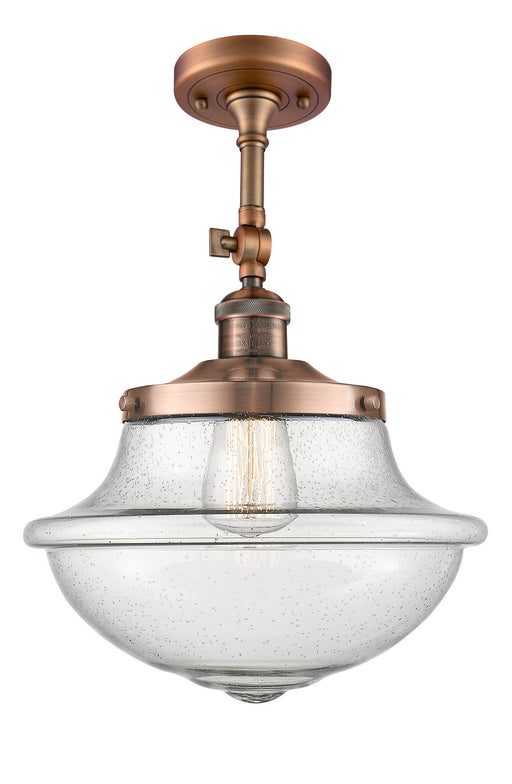 Innovations - 201F-AC-G544 - One Light Semi-Flush Mount - Franklin Restoration - Antique Copper