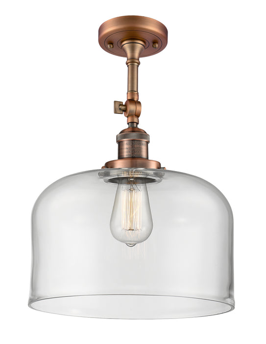 Innovations - 201F-AC-G72-L - One Light Semi-Flush Mount - Franklin Restoration - Antique Copper