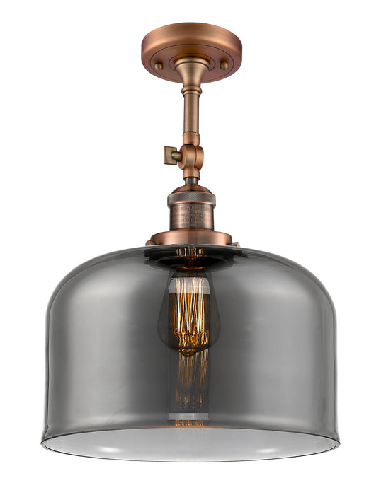 Innovations - 201F-AC-G73-L - One Light Semi-Flush Mount - Franklin Restoration - Antique Copper