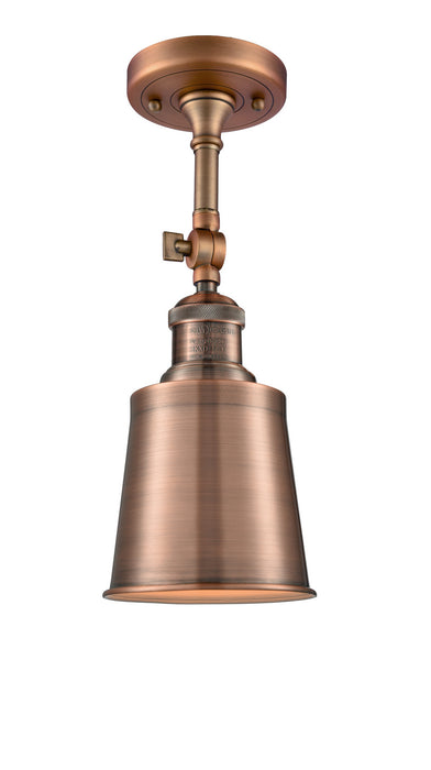 Innovations - 201F-AC-M9-AC - One Light Semi-Flush Mount - Franklin Restoration - Antique Copper